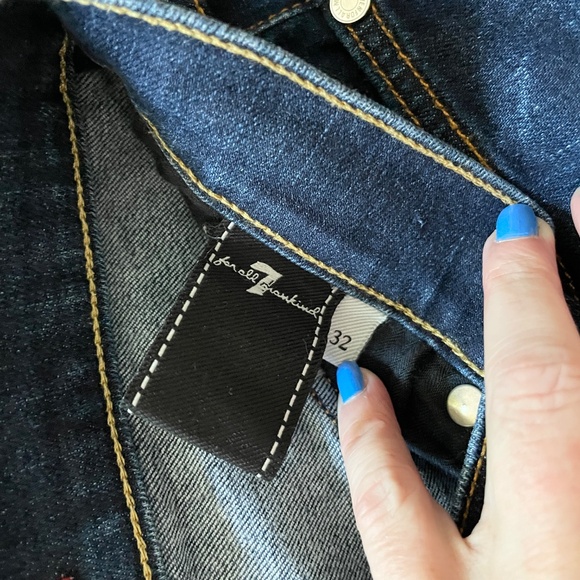 7 for all mankind Women’s Denim jeans Dark wash Bootcut Sz 32 - Picture 16 of 16